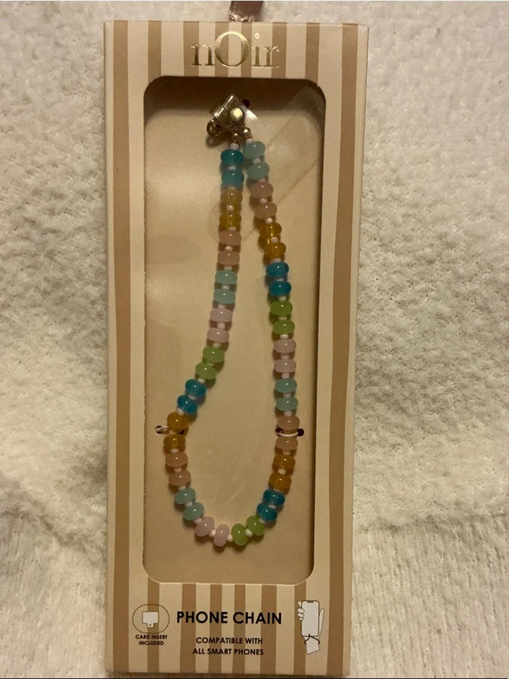 Noir Beaded Multicolor Phone Chain - Neutral Brand
